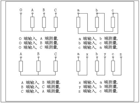 變壓器的幾種常用檢測接線方式 變壓器的幾種常用檢測接線方式